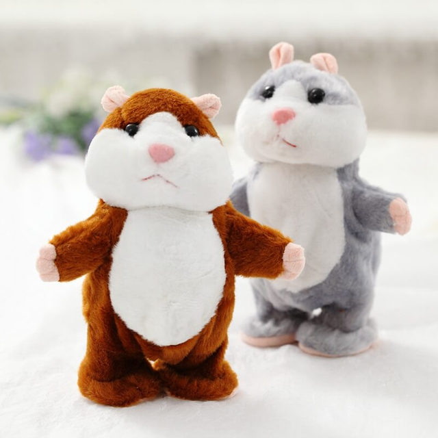 Walking Talking Sound Record Soft Plush Hamster Toys