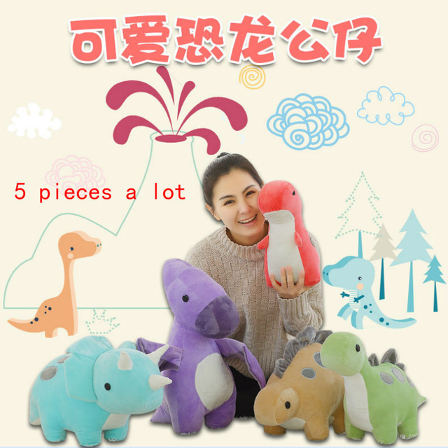 30 cm Cute Looking Dinosaur Plush Toy For Children Cartoon Animals Jurassic Park Stuffed Bed Toy