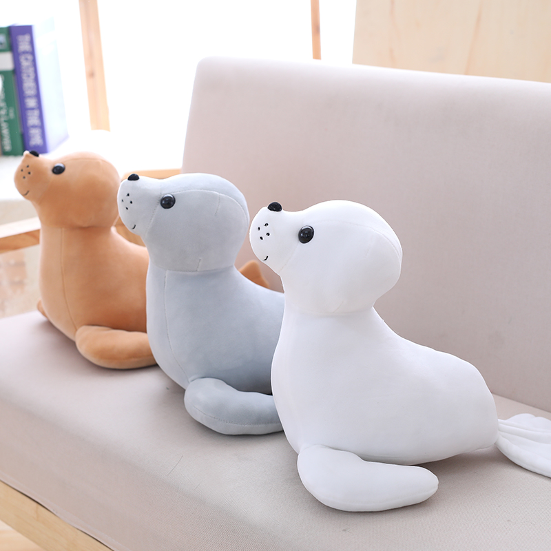35 cm Stuffed Sea Lion Plush Toy Soft Pillow Cute Cartoon Animal Seal Toy Cushion Doll for Kids Children's Gift