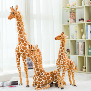 60/80/100/120cm Simulation Giraffe Plush Toy Stuffed Soft Animal Giraffe Toy Home Accessories Baby Kids Birthday