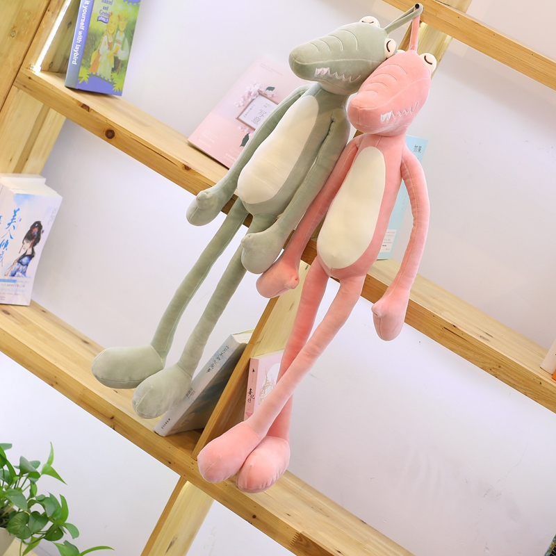 125 cm Adorable Stuffed Animal Crocodile Plush Toy Alligator Cotton Pillow Cushion Plush Toy For Children Climbing Practice