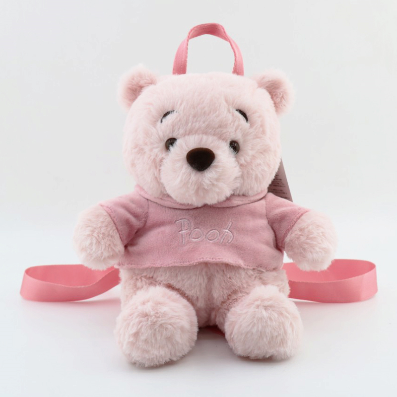 23 cm Soft Winnie Teddy Bear Cartoon Plush Toy Backpack Dual Function Toys Gift for Teenager Girl