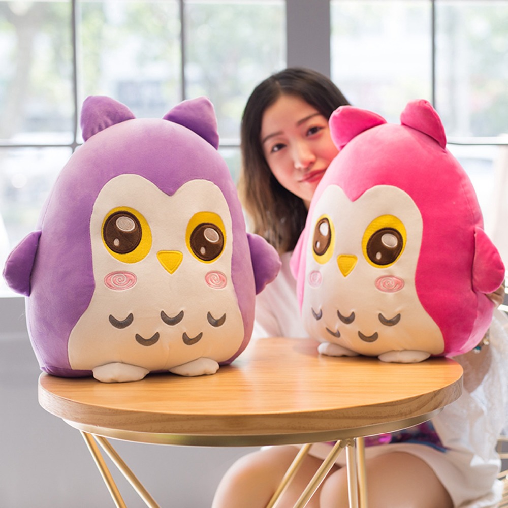 Plush Soft Owl Toy Pillow Stuffed Animal Plump Owl Toy for Children's Day Gift Or Bedroom Decoration Bed Toy 22/30/40 cm