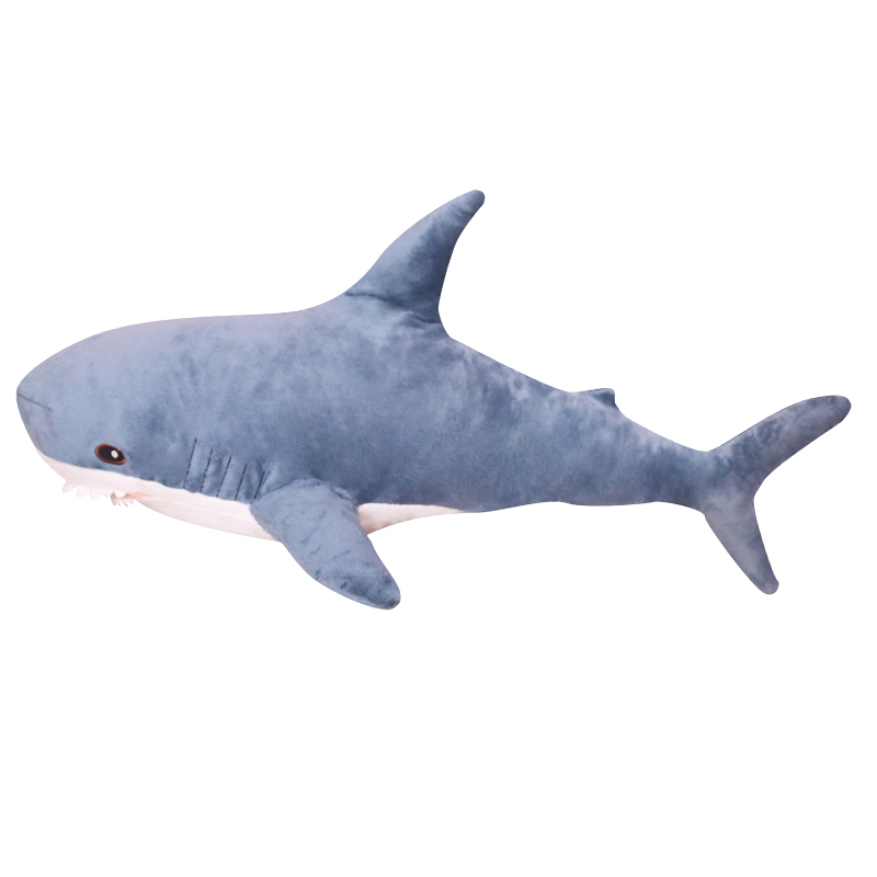 80/100cm Big Size Funny Soft Bite Shark Plush Toy Pillow Appease Cushion Gift For Children