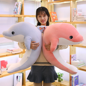 60/90 cm Soft Stuffed dolphin Plush Toy Soft Pillow Cute Cartoon Ocean Animal Dolphin Cushion Doll for Kids Children's Gift