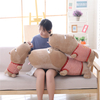 60/80/120 cm Soft Duull Dog Plush Toy Plump Body Adorable Sleepy Dog Cushion Stuffed Doll Pillow For Kids Or Lover's Gift