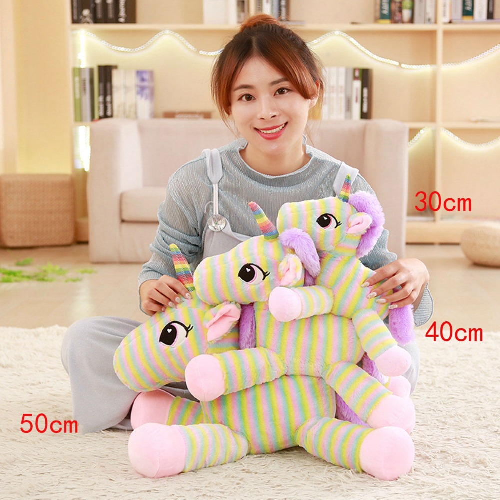 30/40/50 cm Soft Unicorn Plush Toy Rainbow Unicorn Toys Pillow Stuffed Animals Toys For Children Gifts Home Decoration