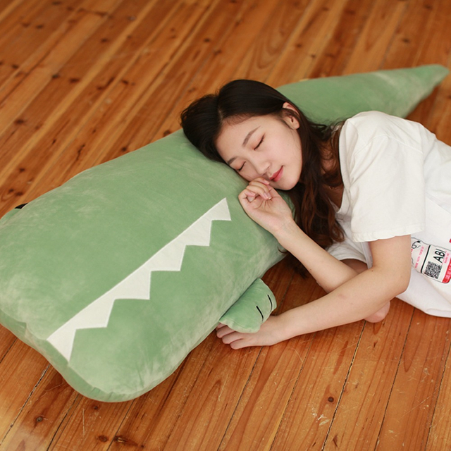 55/70/100 cm Soft Toy Plush Stuffed Animal Crocodile Alligator Cotton Pillow Cushion Plush Toy For Children Climbing Practice