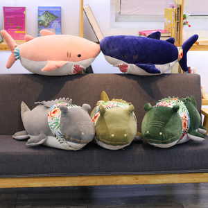 70 cm Shark Crocodile Plush Toy Pillow With 100*170 cm Cotton Blanket Toys For Children