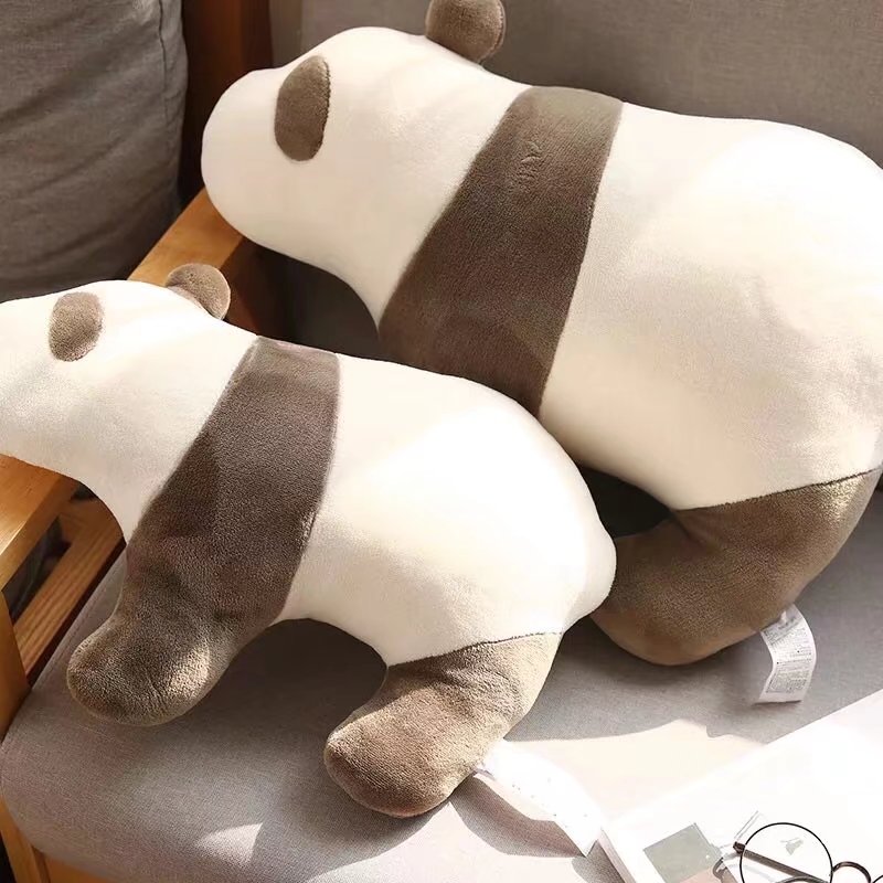 Quality Stitches Adorable Panda Plush Toys Pillow Stuffed Animals Panda Bed Sofa Cushion Appeasing Toy For Children's Gifts