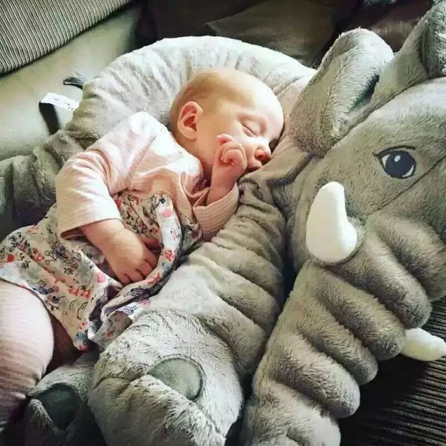 40/60 cm Plush Elephant Toy Cotton Stuffed Elephant Pillow Cushion Placating Plush Toy For Children Climbing Sleeping