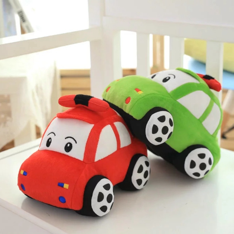 23cm Soft Cartoon Car Plush Toy Eco-Friendly PP Cotton Stuffed Toys Kids Cartoon Car Toy For Children's Birthday Day Gift